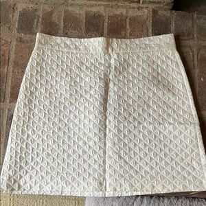Topshop White Textured A-Line Mini Skirt